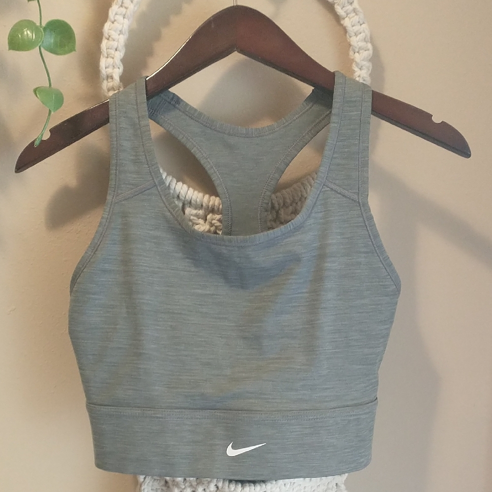 Nike Racerback Sports Bra Unpadded Size Large Green